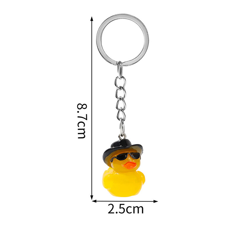 Kawaii süße kleine gelbe Ente Schlüssel bund Cartoon Ente Schlüssel ring Auto Schlüssel anhänger Tasche Geldbörse Anhänger Schult asche Charme schöne Geschenke