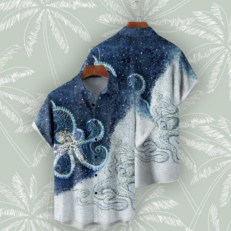 Chemise d'été à manches courtes pour hommes, chemises de plage hawaïennes décontractées, mode de haute qualité