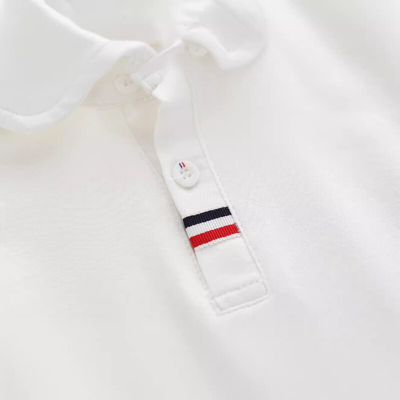 Icjaehao 2024 Sommer neue Jungen Anzug kurz ärmel ige Revers Polos hirt T-Shirt Shorts Baby Baumwolle koreanischen Stil Sport zweiteiliges Set