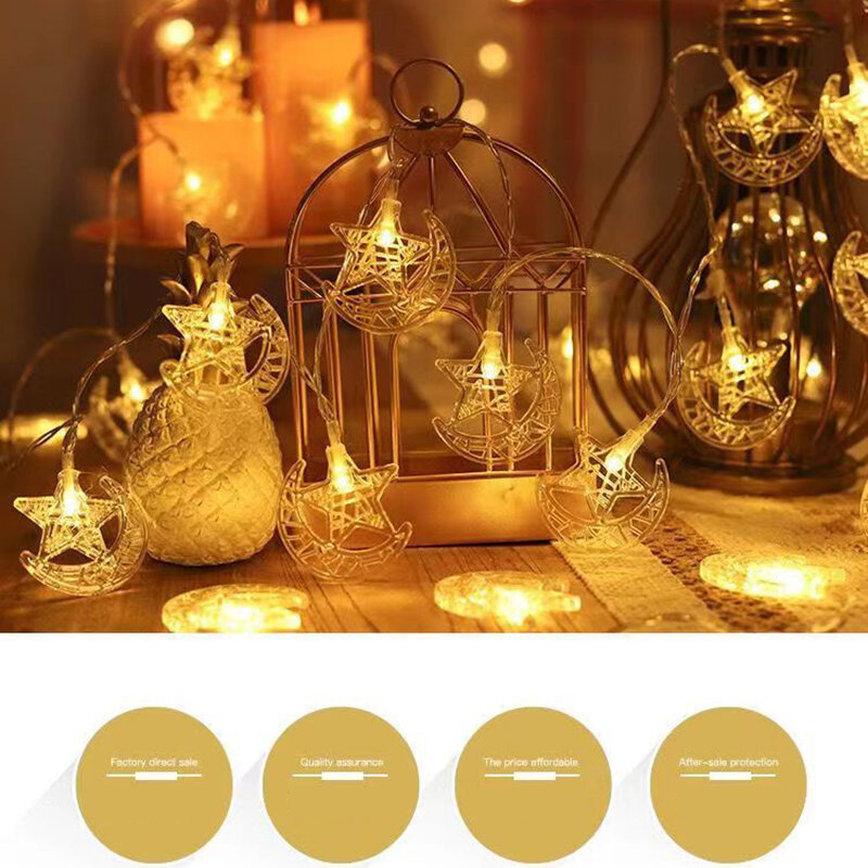 LED Light Ornaments Ramadan Lantern Night Lamp Decorations For Home Party Decorations