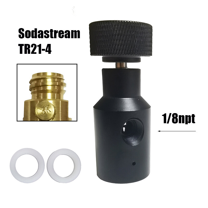SODA Connector Water Accessories CO2 Cylinder Tank Refill Adapter Quick Charging  HPA Adapter On/Off With Vent Bleed Valve