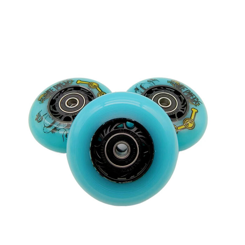 Free shipping skate wheel roller wheel 76 mm 88a 76x24 mm blue wheel