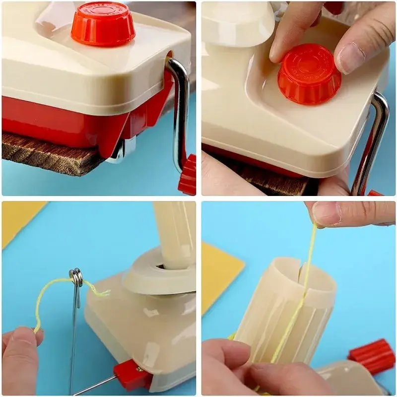 BUDDUR 1 buah mesin lilitan benang rumah Manual portabel untuk bola benang katun membuat DIY alat aksesori kerajinan buatan tangan