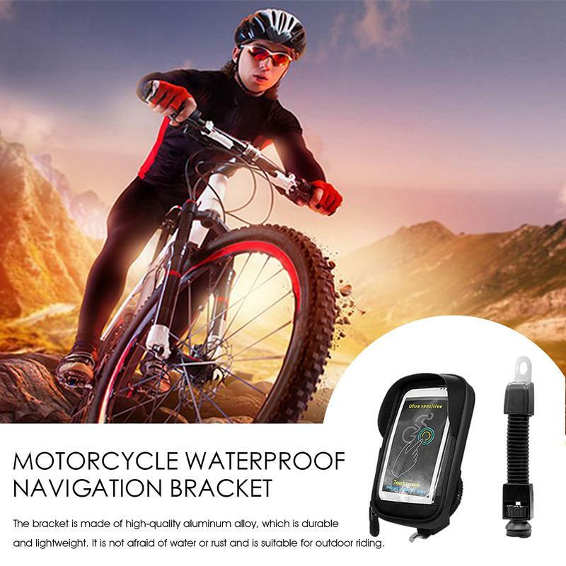 Impermeável Touch Screen Bicycle Phone Bag, Suporte da motocicleta, Suporte do telefone, Capa de chuva