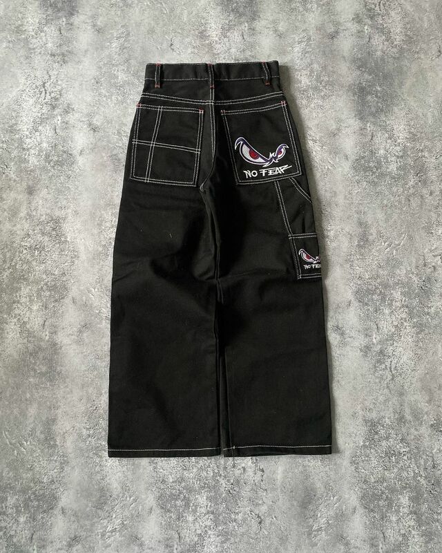 Винтажные мешковатые джинсы Y2k в стиле хип-хоп с вышивкой, женские и мужские повседневные брюки с широкими штанинами, уличная одежда с высокой талией на осень
