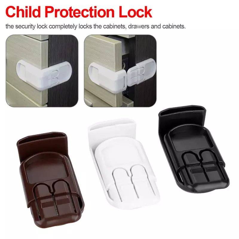 Kinderbescherming Deurslot 5 Stuks Plastic Multifunctionele Veiligheidsset Baby Veiligheid Beschermer Kast Sloten & Riemen