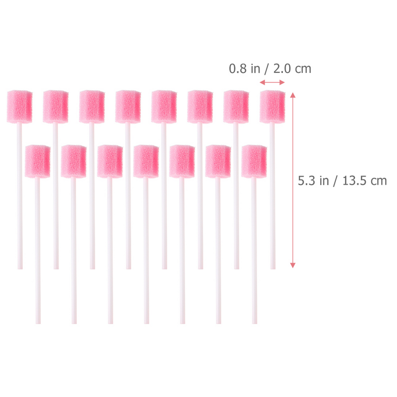 50 Pcs Disposable Sponge Stick Multi-function Oral Swabs Single Use Cleaning Accessories Professional Cavity Supply