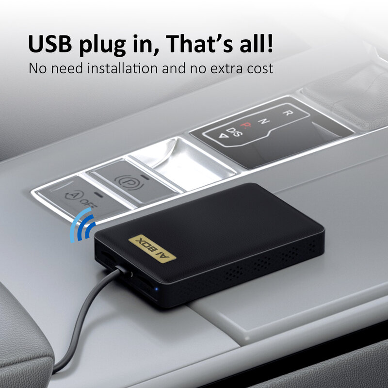 OTTOCAST U2 GT Smart Box, dispositivo inalámbrico con Android, CarPlay, IA, Spotify, Netflix, TV, VW, Toyota, Hyundai, Ford, Volvo