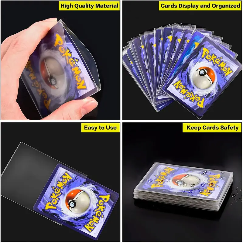 Penny Perfect Fit PKM Card Sleeves, Protector de tarjetas comerciales, carga superior, Protector de béisbol, fútbol y baloncesto, 64x89mm
