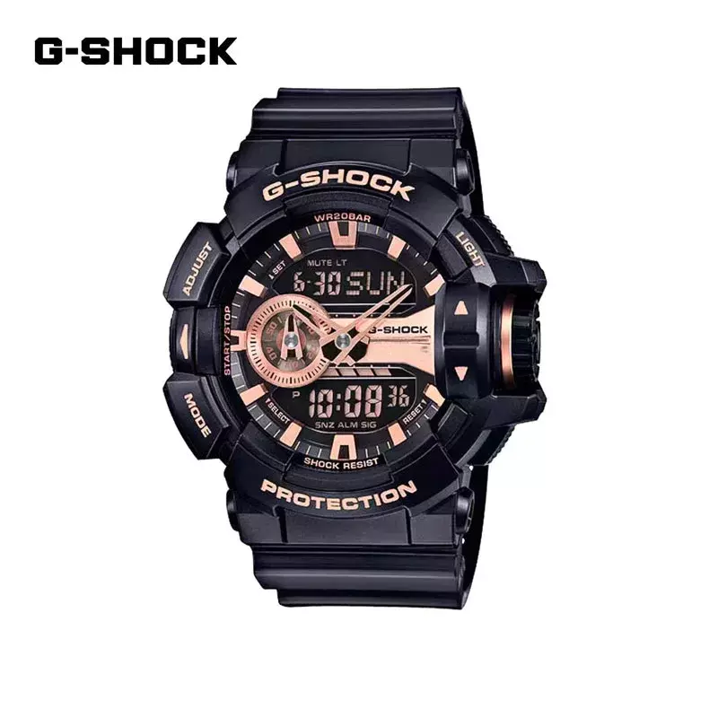 ساعة G-SHOCK-Quartz للرجال ، أزياء متعددة الوظائف ، رياضات خارجية ، ساعات اتصال LED للصدمات ، GA400