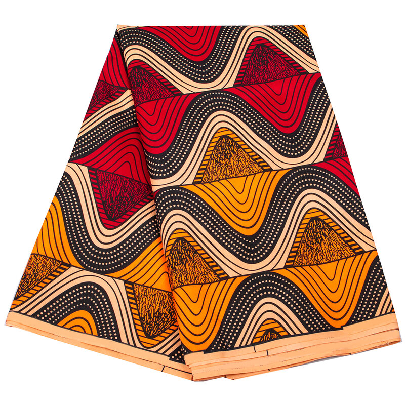 2023 afrykańska tkanina Ankara drukuje Batik Pagne prawdziwa tkanina woskowa szycia Materia dla DIY rzemiosło suknia ślubna 100% poliester wysokiej jakości