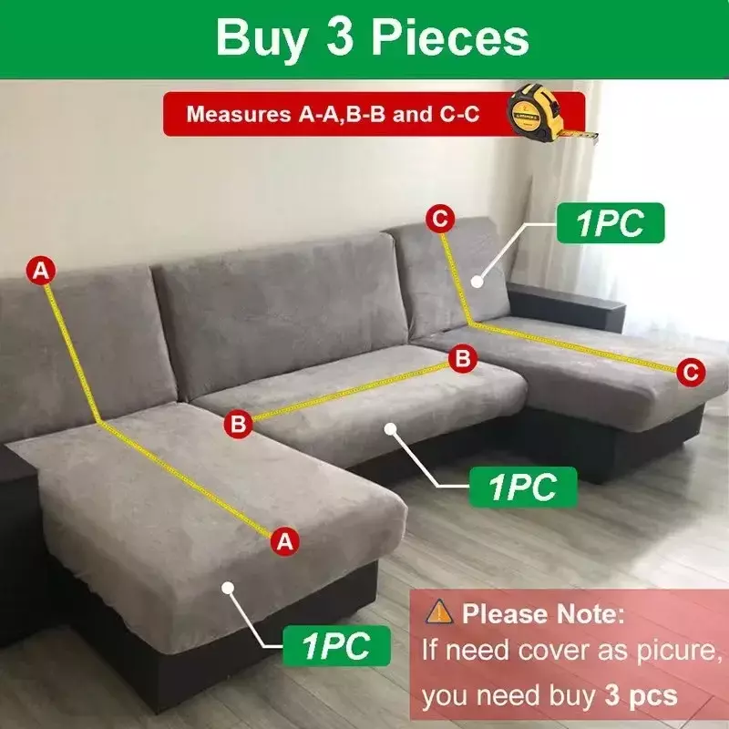 Fundas de sofá elásticas de Color liso para sala de estar, funda de sofá de esquina en forma de L, Protector de silla de 1/2/3/4 asientos