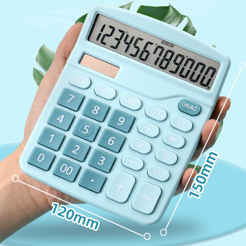 1 pz calcolatrice scientifica solare Computer Desktop per ufficio finanziario calcolatrici per ufficio con ampio Display calcolatrice carina