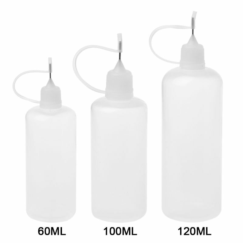 Empty Plastic Squeezable Eye Liquid Dropper Bottles with Needle 60/100/120