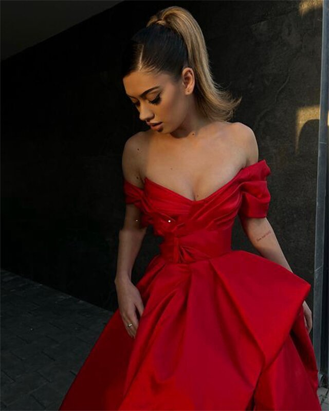 Morning Light Red Party Dress Wedding Slit Evening Dresses for Formal Occasions  Custom Made Prom Dress 2023 Thinyfull Robe Gala