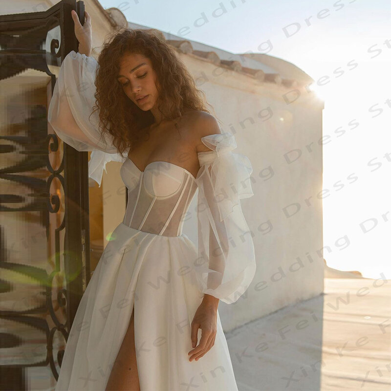 Robe trapèze sexy pour femmes, fente haute latérale, robe de Rhprincesse transparente, adaptée aux patients, quelle que soit la soirée formelle sur la plage, 2024