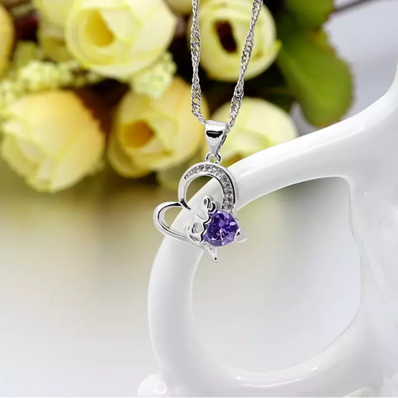 SWXL02 Fashion Novel High -quality Women's Necklace Cute Cartoon Heart Pendant Festival Gifts Express Their Minds, Free Shipping