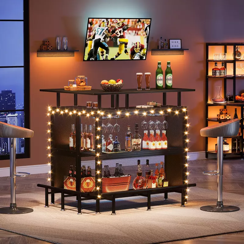 Tribesigns Home Bar Unit Mini Liquor Table Cabinet