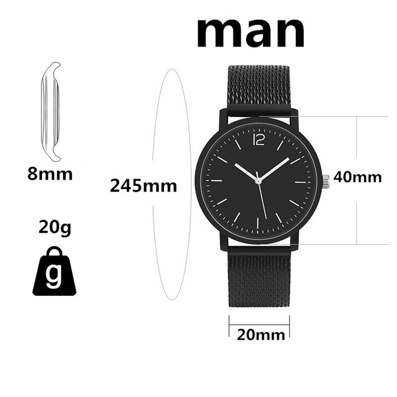 Men'S And Women'S Quartz Watch Simp Digital Watch Silicone Wristband Couple Wristwatch Couple Gift Sophisticated And Stylish