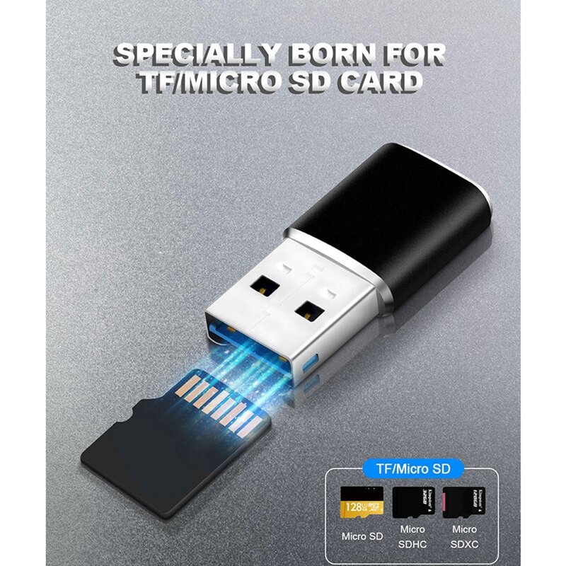 Nhôm Mini Đầu Đọc Thẻ Nhớ USB 3.0 Adapter Cho Micro-Thẻ SD/TF Đầu Đọc Thẻ Adapter Pc Máy Tính laptop