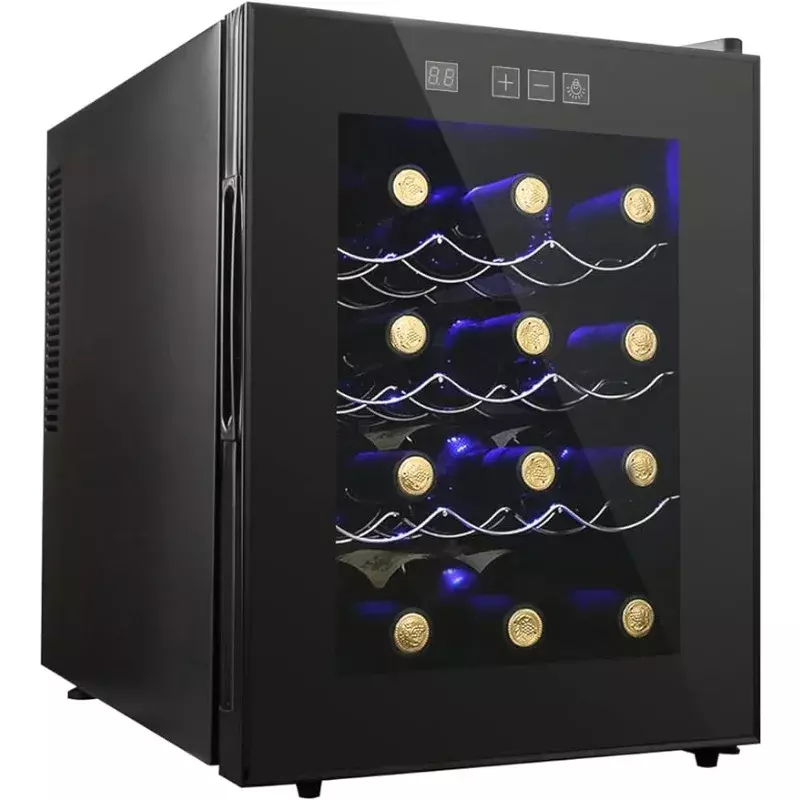 Haoyunma ตู้เย็นตู้เย็นไวน์ขนาดกะทัดรัดพร้อมระบบควบคุมอุณหภูมิแบบดิจิตอลทำงานเงียบ