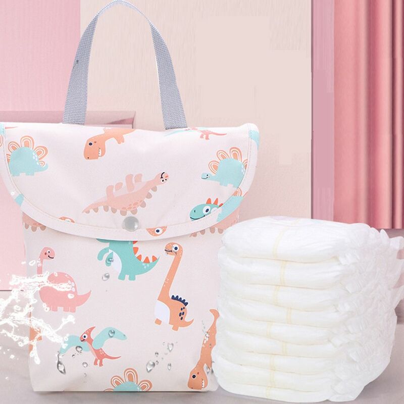 Bolsa de almacenamiento portátil impermeable para pañales de bebé, organizador de pañales de gran capacidad, bolsa de mamá, accesorios de animales lindos