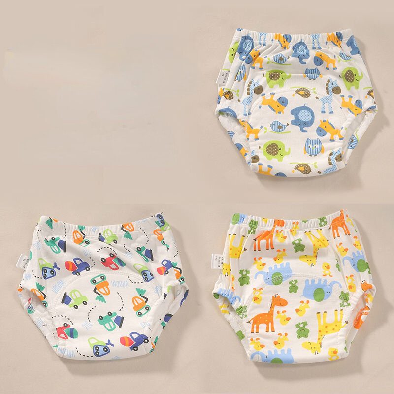 2022 Baru Popok Bayi Dapat Digunakan Kembali 6 Lapisan Tahan Air Popok Katun Dapat Digunakan Kembali Celana Pendek Pelatihan Bernapas Pakaian Dalam Celana Kain Popok