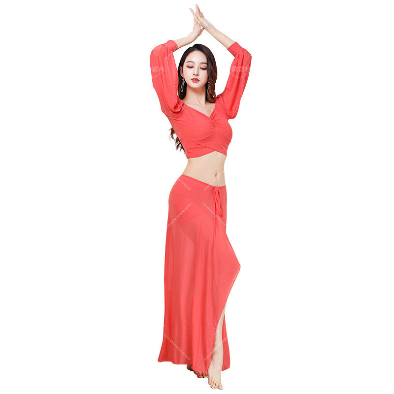 Zestaw sukienek do tańca brzucha seksowny kostium ubrania do ćwiczeń modna sukienka taniec sceniczny karnawał Vestiti zawód Danza Orientale 2023