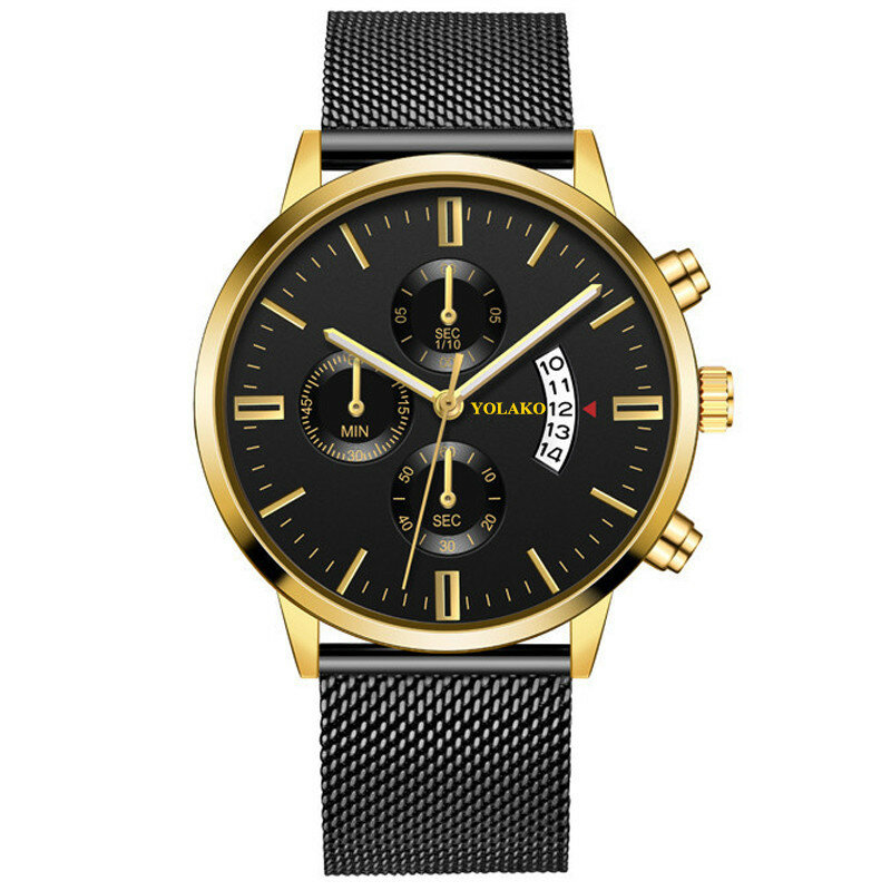 New Arrival zegarek dla mężczyzn Temperament Ultra cienka siatka pas męski zegarek wysokiej klasy biznes okrągły Luminous Relojes Para Hombre