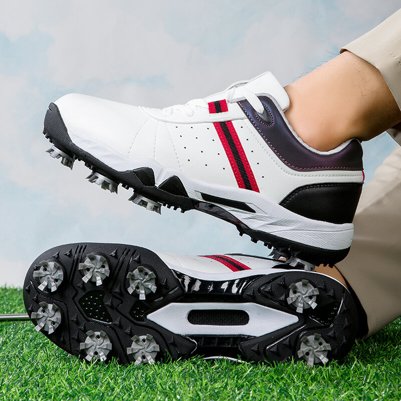 Sepatu Golf profesional pria Sneakers Golf Mewah ringan pakaian kaki berjalan