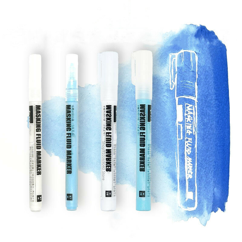 Mark-líquido blanqueador tipo bolígrafo, pegamento blanqueador ultrafino de secado rápido, suministros de arte de pintura Gouache de acuarela, 0,7/3mm