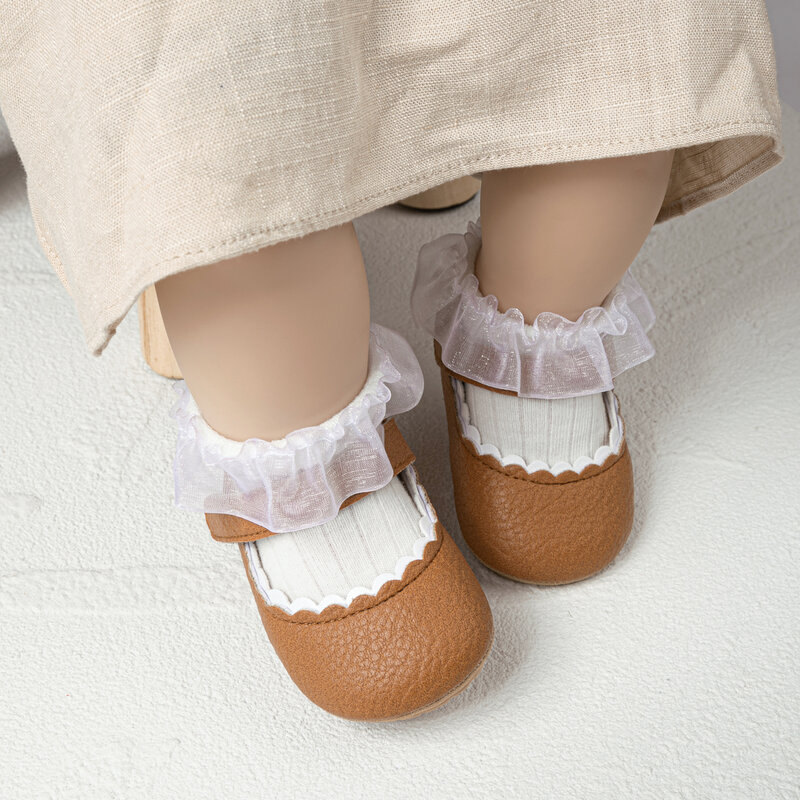 KIDSUN neonate scarpe multicolori principessa Toddlers scarpe con suola morbida antiscivolo scarpe da culla primi camminatori 0-18M