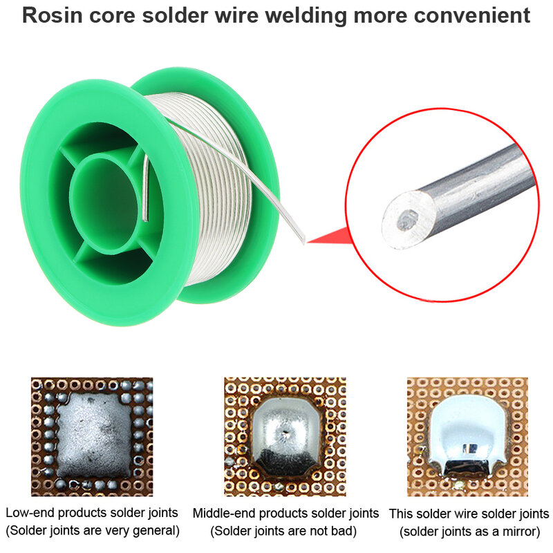 Welding Wires 50g 1.2mm Sn99.3 Cu0.7 Rosin Core Solder Wire with Flux and Low Melting Point Electric Soldering Irons