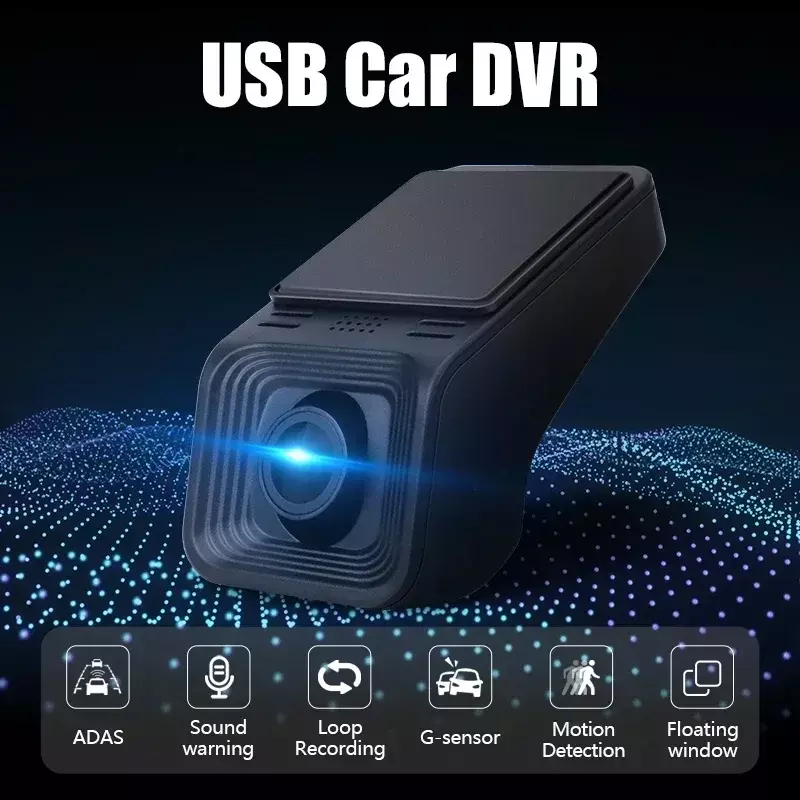 JMCQ-Cámara de salpicadero DVR Full HD 1080P para coche, dispositivo con USB, ADAS, reproductor Multimedia Android, tipo oculto, detección de movimiento, grabadora AR