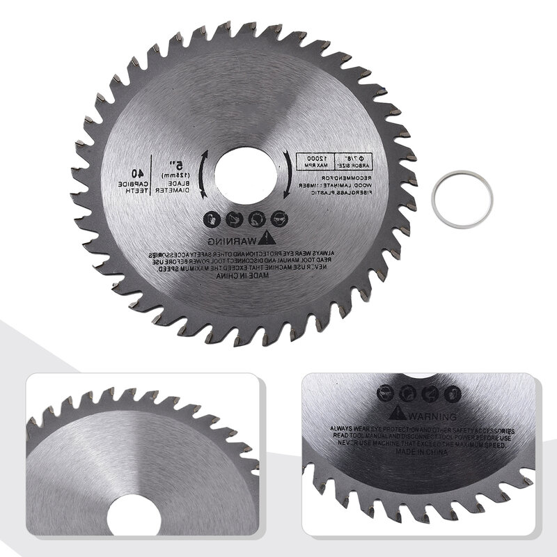5 Inch Table Cutting Disc For Wood Carbide Tipped 40 Teeth Max RPM 5500 Saw Blades Hand Tools For Woodworking Cutting