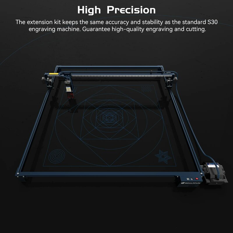 Kit de haste de expansão do extensor do eixo SCULPFUN, extensão da área da máquina de gravação a laser, S10, S30 Pro, S30 Pro Max, XY, 935x905mm