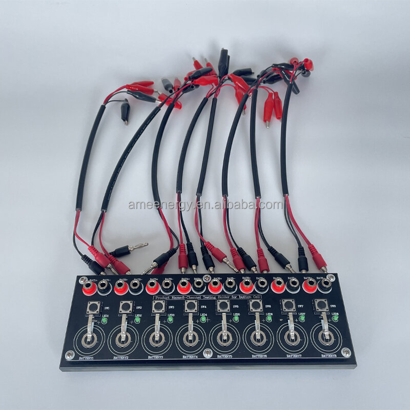 Abrazadera de prueba de celdas de monedas de laboratorio, placa de 8 canales para Analizadores de batería