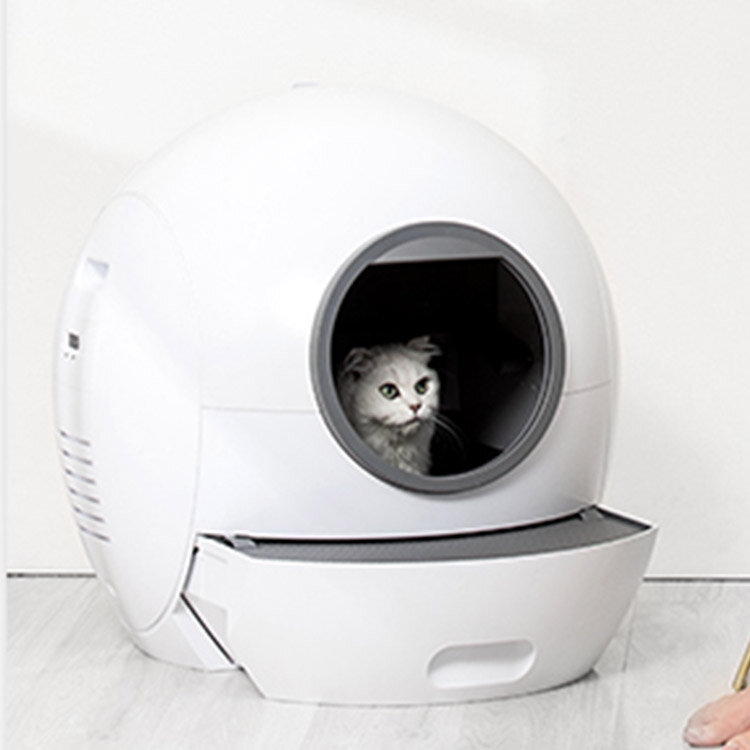 Diskon besar produk hewan peliharaan membersihkan plastik Toilet kucing kotak mewah besar Smart Toilet kucing kotak litter