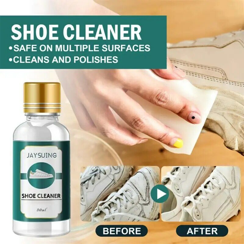 Líquido de limpeza branco pequeno da sapata, remoção do preto da borda da sapata, descontaminação, limpeza e branqueamento