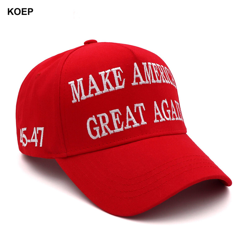 ใหม่ Donald Trump 2024หมวก USA เบสบอลหมวกขนาดใหญ่ MAGA Snapback President หมวกเย็บปักถักร้อยขายส่ง Drop Shipping หมวก
