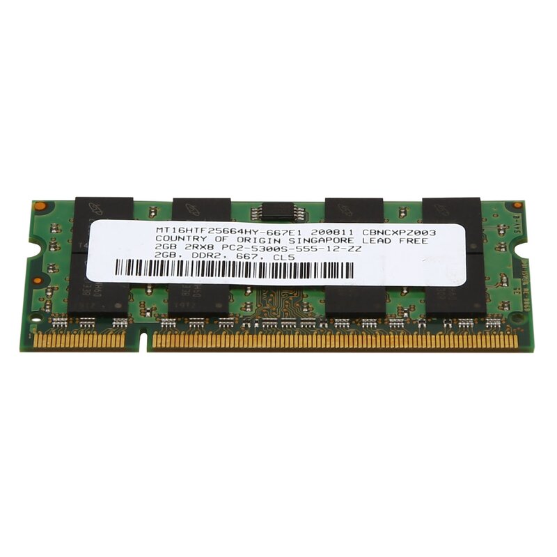 ذاكرة رام 2 جيجا DDR2 667 ميجا هرتز PC2 5300 لابتوب رام ميموريا 1.8 فولت 200PIN SODIMM متوافقة مع AMD