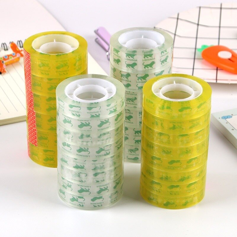 1.2/1.8cm Wide Student Stationery Transparent Tape School Office Supplies Student Error Correction Manual Packaging Sealing Tape
