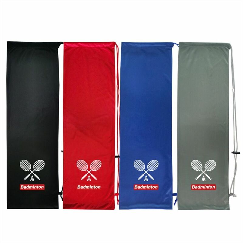 Flannel Cover Badminton Racket Bag Large Capacity Drawstring Pocket Tennis Racket Bags 23cmx72cm Soft Cloth