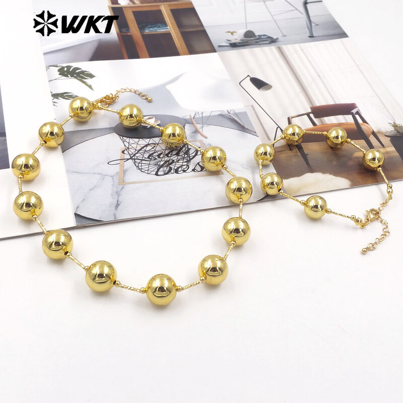 WT-JF350 WKT 2024 Luxury Yellow Brass Chain Pretty bracciale Round Bead Women Gift Jewelry New Accessory Wedding