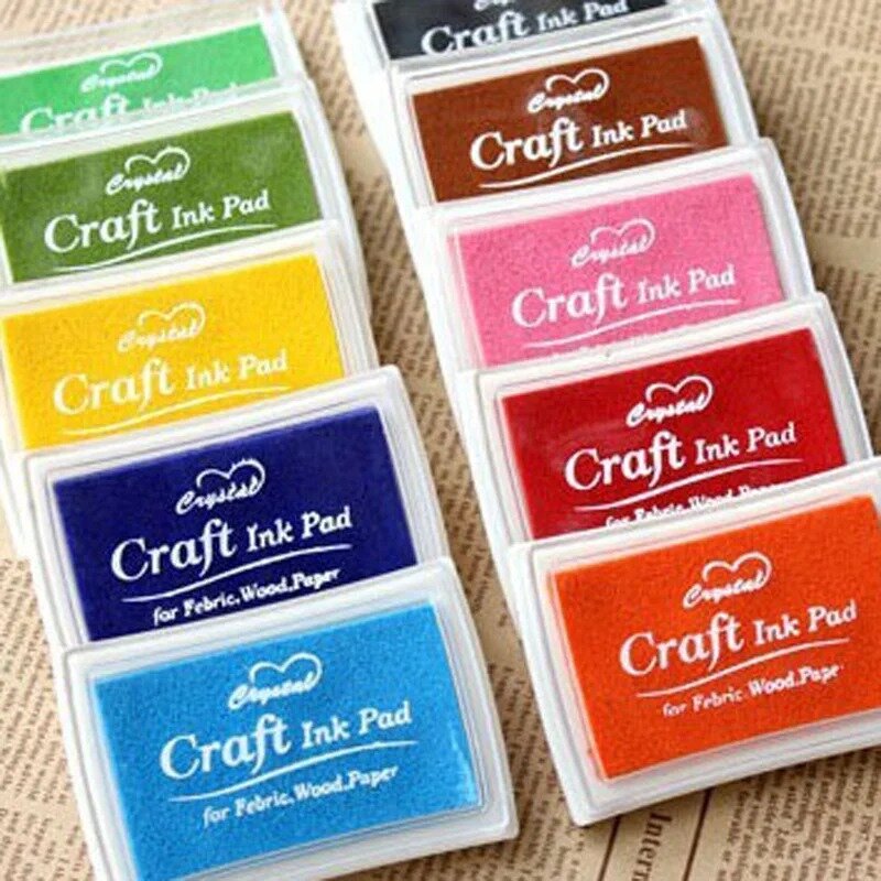 Gradient Colorful Craft Ink Pads Handmade Oil Based Ink Pad Fabric Paper Finger Painting Manual Account Scrapbooking Accessories