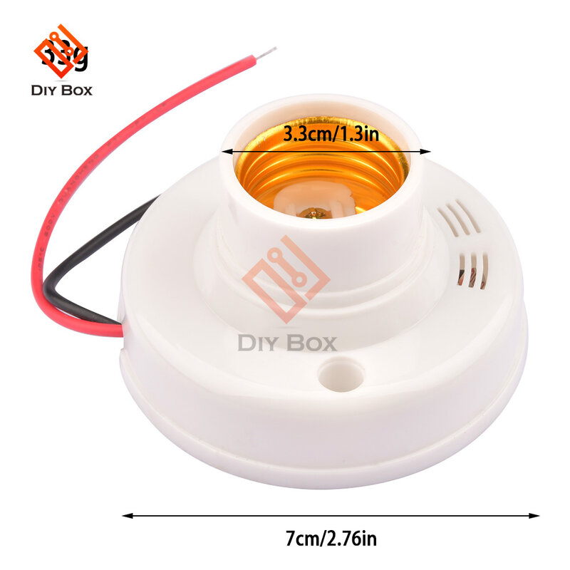 Adaptador de enchufe de luz LED con Control acústico óptico, convertidor de encendido/apagado para lámpara de bombilla, soporte de lámpara de ahorro de energía, 220V, E27