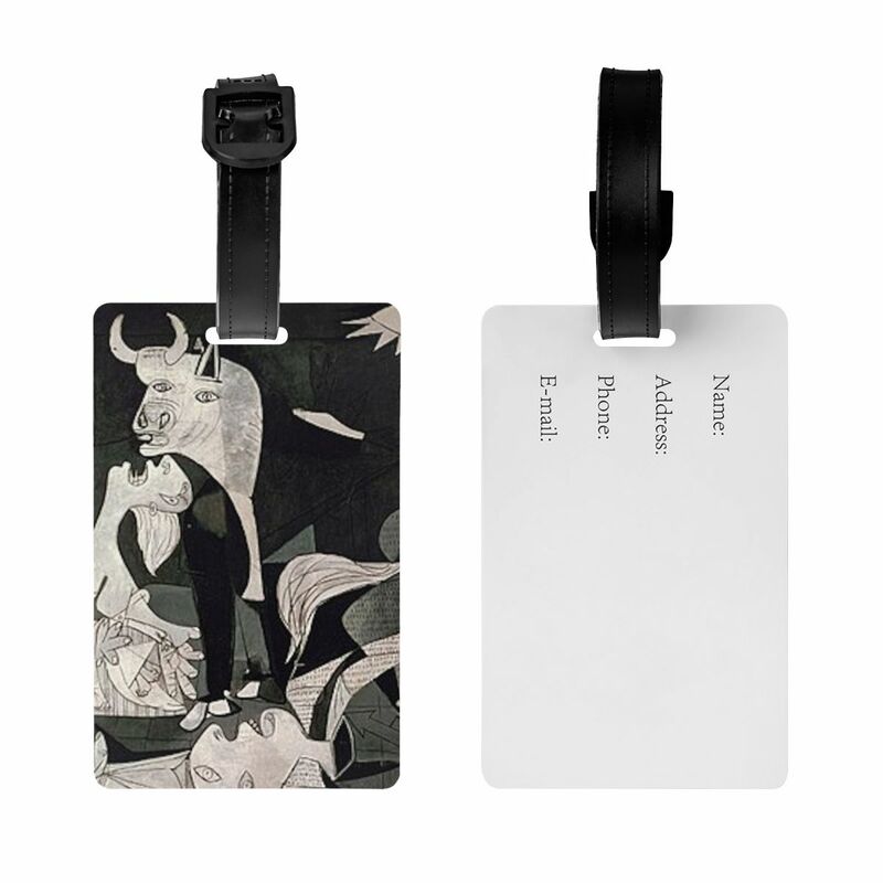 Etiquetas de equipaje personalizadas, etiqueta de equipaje, cubierta de privacidad, nombre, tarjeta de identificación, Pablo Picasso, Guernica, España