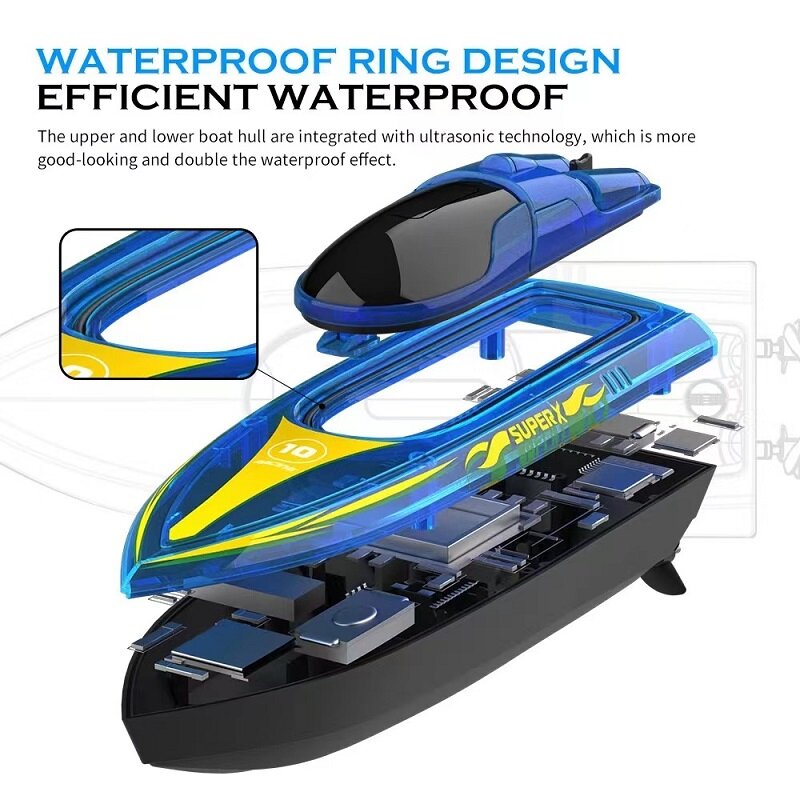 Long-Range Two-Hour Remote Control Ship 20km/h 2.4g RC Boat Led Luminous Competitive RC Boat Summer Water Children'S Toy Gifts