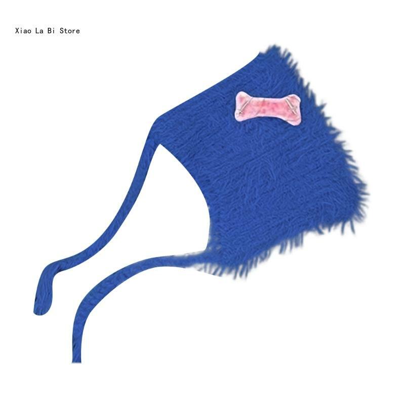 고양이 귀 핑크 모자 여성 가을, 겨울 니트 년대 여자 겨울 니트 모자 멋진 사진 소품 Y2K 소녀 XXFD