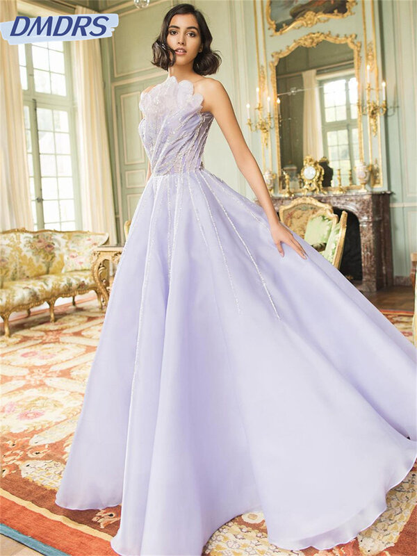 Elegant Beaded Evening Gown 2024 Charming Red Carpet Party Dress Romantic A Line Floor Length Gowns Vestidos De Novia